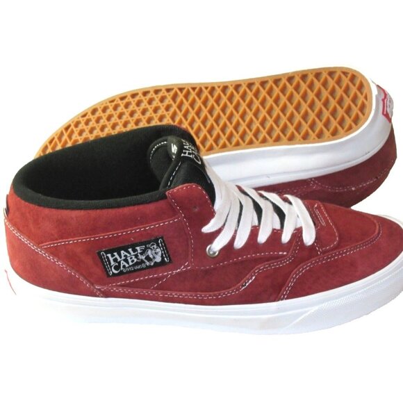 Vans Men's Skate Half Cab Pig Suede Brick Orange shoes Classic Size 12-13 NIB - Picture 2 of 5